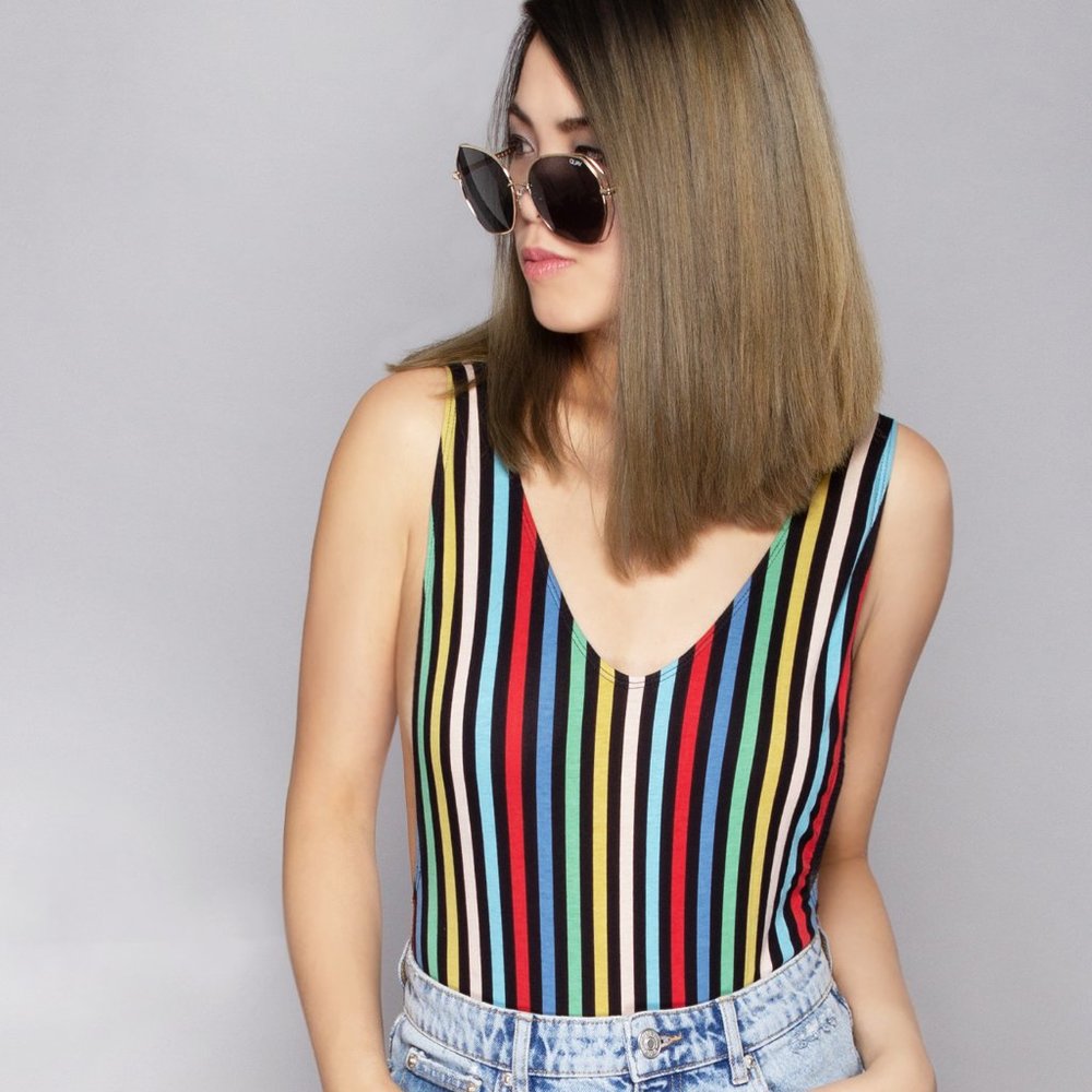 Motel Rocks Lalung P.E. Stripe Bodysuit